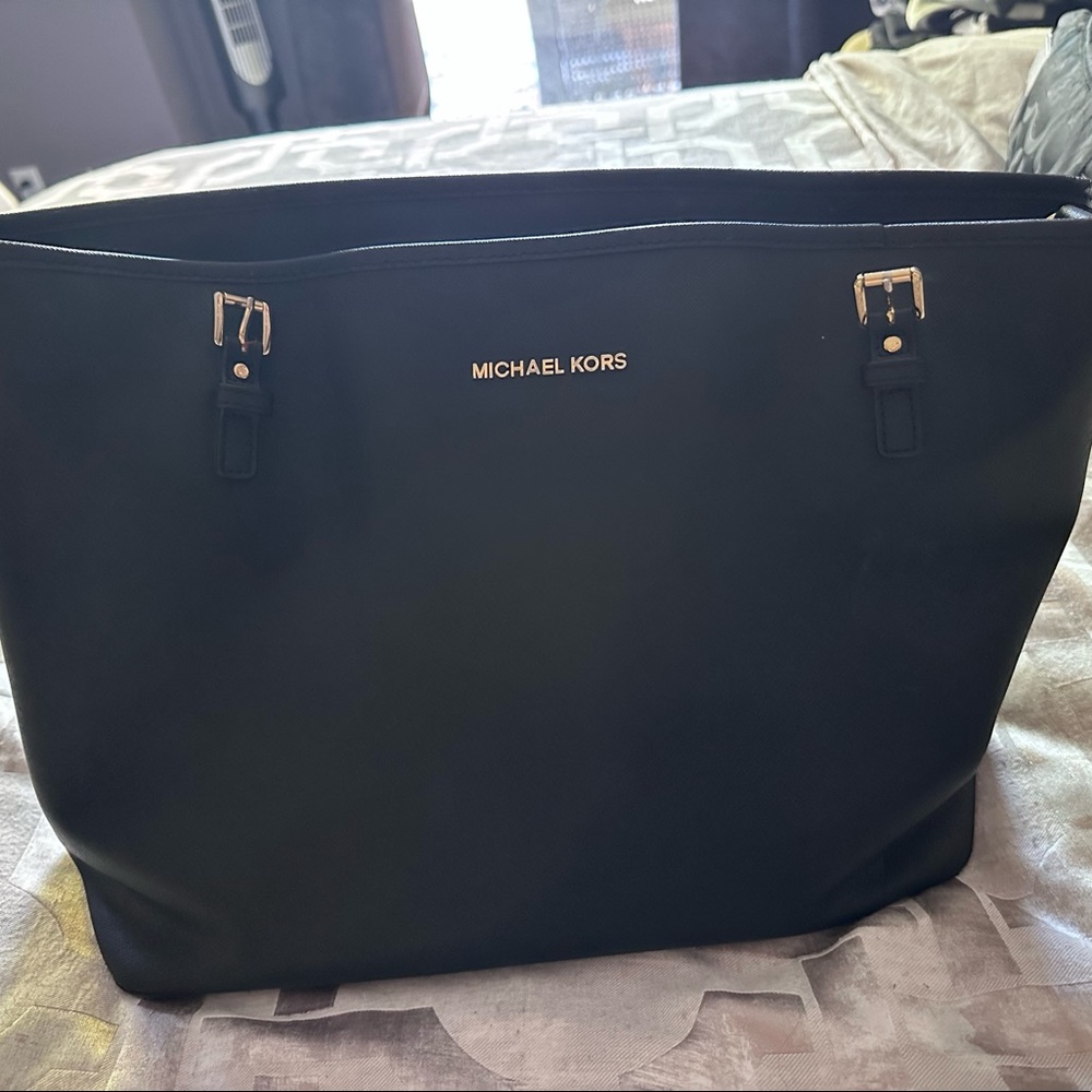 Michael Kors leather diaper bag